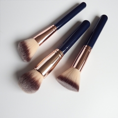 Wholesales 11pcs makeup brush set with wooden handle natural synthetic hair