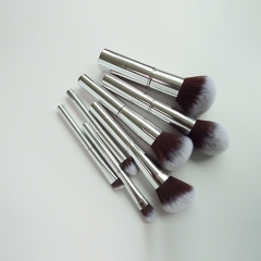 Brand new LS makeup brush set with aluminum handle,synthetic hair