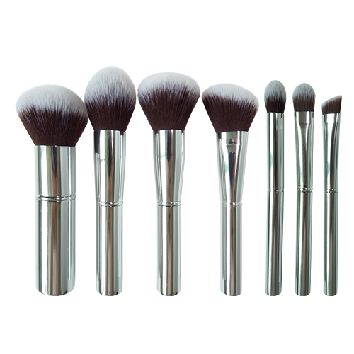 Brand new LS makeup brush set with aluminum handle,synthetic hair
