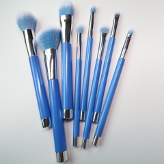 Makeup Brushes,8PCS Professional Beauty Premium Synthetic Foundation Powder Makeup Brushes Sets,blue handle