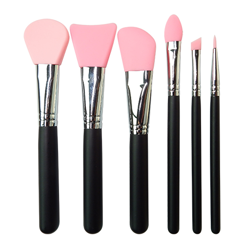 6pcs Silicone Head Makeup Brush Set – Facial Face Mask Brush – Skin Care Tool