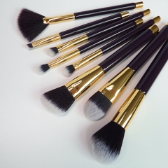 New arrival 8pcs makeup brush set with wooden handle,synthetic hair