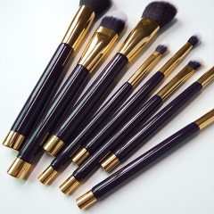 New arrival 8pcs makeup brush set with wooden handle,synthetic hair