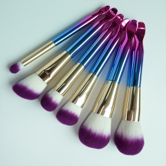 Eco-daily Makeup Brush Set, 6 PCS Fantasy unique shaped Handles Makeup Brushes Face Eye Shadow Foundation Blush Powder Liquid Cream brush kit