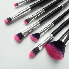 OEM 7 pcs double-ended makeup brushes set for fan powder foundation brush eyeshadow cosmetic tools