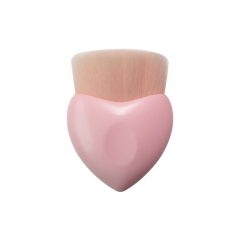 Heart Shaped Cosmetic Brush Foundation Powder Makeup Brushes Tools Heart Shaped Powder Blusher Cosmetic Tool Kit (Pink)