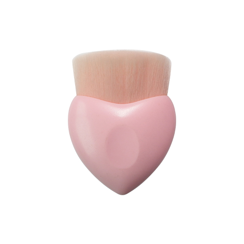 Heart Shaped Cosmetic Brush Foundation Powder Makeup Brushes Tools Heart Shaped Powder Blusher Cosmetic Tool Kit (Pink)
