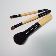 3Pcs Makeup Brush Set Professional raw wooden Handle Foundation Powder Eyebrow Eyeshadow Eyebrow Concealer smudge Brushes Kits Cosmetic Tools