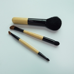 3Pcs Makeup Brush Set Professional raw wooden Handle Foundation Powder Eyebrow Eyeshadow Eyebrow Concealer smudge Brushes Kits Cosmetic Tools