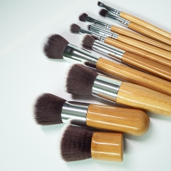 10Pcs Makeup Brush Set Professional bamboo handle Foundation Powder Eyebrow Eyeshadow Eyebrow Concealer smudge Brushes Kits Cosmetic Tools
