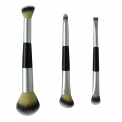 New arrival 3 pcs double ended makeup brush set