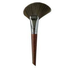 wholesale brown fan brush powder brush with top quality factory supply