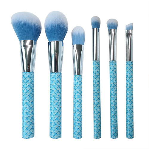 6pcs Makeup Brushes Set Professional Makeup Kits Face Brushes Set Fish Pattern