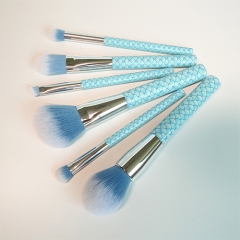 6pcs Makeup Brushes Set Professional Makeup Kits Face Brushes Set Fish Pattern