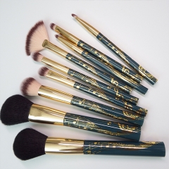 Premium 9Pcs Makeup Brushes Set Professional Face Foundation Eyeshadow fan Make Up Brushes Kit