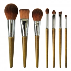 top high quality taper tailed wooden handle  makeup brush set