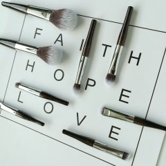 New arrival OEM shenzhen top high quality hot sell makeup brushes set flat brush contour brush