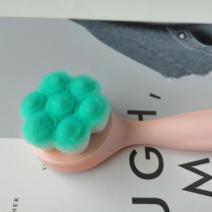 New  pink handle facial cleaning brush soft hair