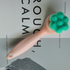 New  pink handle facial cleaning brush soft hair