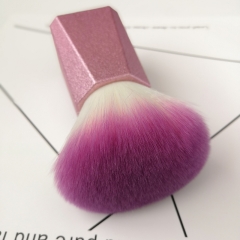 white and pink soft hair loose powder brush
