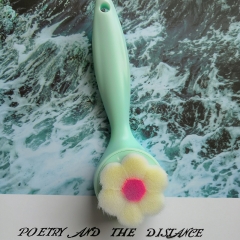 Pretty flower shape cleaning washing face brush portable makeup beauty tool