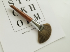 wholesale brown fan brush powder brush with top quality factory supply
