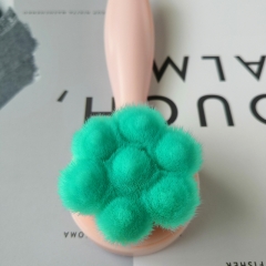 New  pink handle facial cleaning brush soft hair