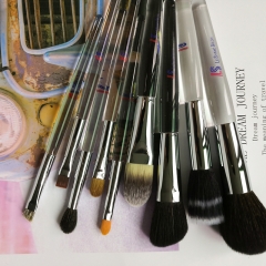 top high quality transparent handle  makeup brush set