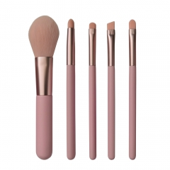 Travel makeup brush set 5 pcs powder blush brow brush concealer smudge