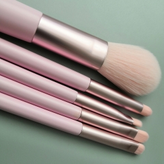 Travel makeup brush set 5 pcs powder blush brow brush concealer smudge