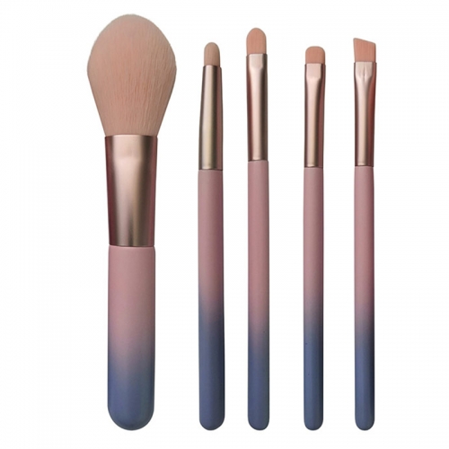Travel makeup brush set 5 pcs powder blush brow brush concealer smudge