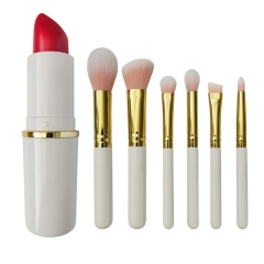 Travel makeup brush set premium 6 pcs cosmetic brush powder blush contour brow brush eyeshadow
