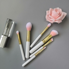 Travel makeup brush set premium 6 pcs cosmetic brush powder blush contour brow brush eyeshadow