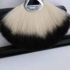 Cosmetic makeup brush set 18 pcs black wooden handle with high quality goat hair