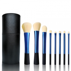 Professional 8 pcs makeup brush set with black holder