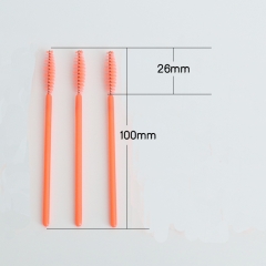 Wholesale Disposable mascara wand brush  eyelash brush makeup applicators orange