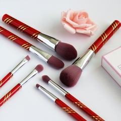 Wholesale 7pcs Synthetic Makeup Brushes set Foundation Powder Contour Blush Eye Cosmetic Brush Sets
