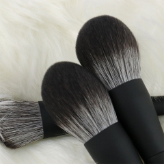 10pcs premium makeup brush set with private label cruelty free microcrystalline hair rubber oil processing handle