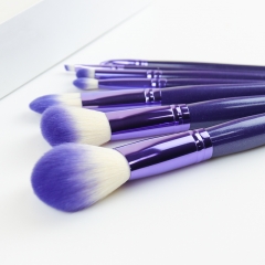 New arrival soft hair multifunctional professional noble purple makeup brushes set different shape factory supply