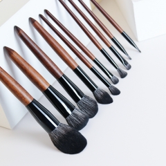 Classic Makeup Brush Set for Beginner and Professionor, 10 Pieces Brushes Including Foundation, Powder, Contour, Concealer and Eyeshadow