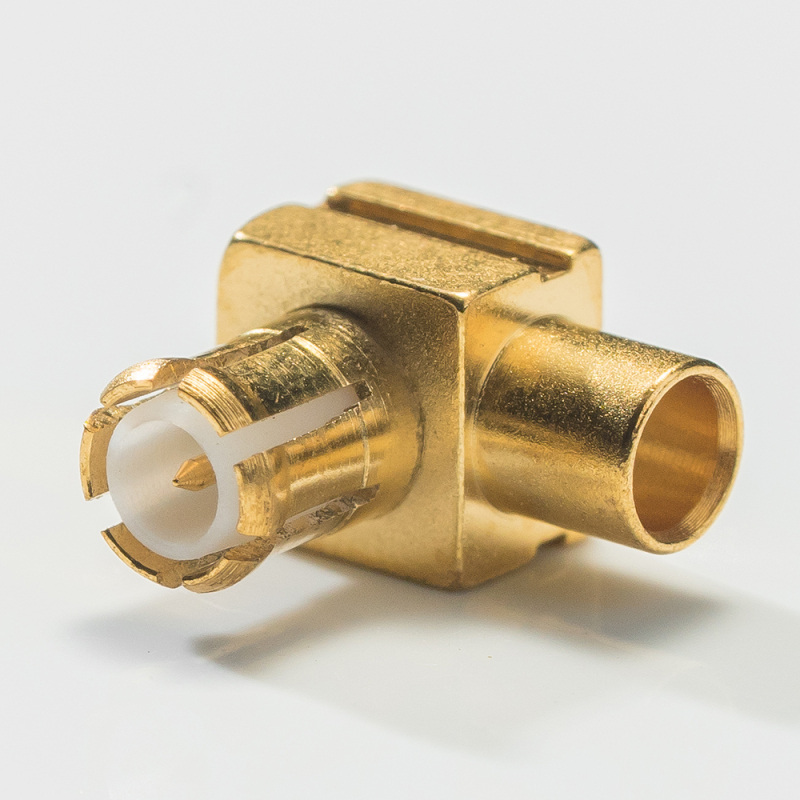 MCX Male Right Angle Connector Solder type