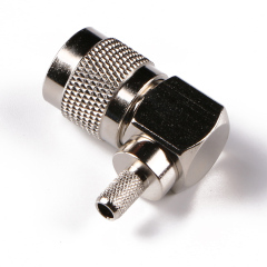 1.6/5.6 Male RA connector Crimp/Solder attachment for RG cable