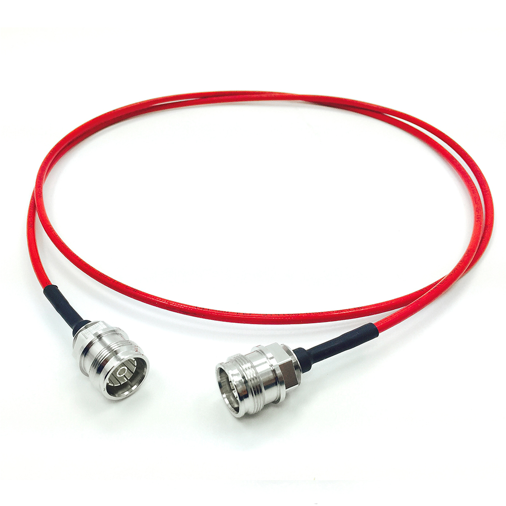 Plenum rated RG402 cable(Red) with both 4.3-10 Female connectors