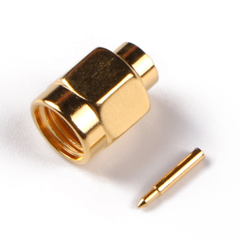 SMA Male Connector Solder Attachment for flexible cable