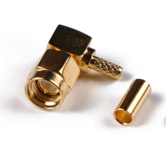 SMA Male RA Connector Solder Attachment for RG Cable