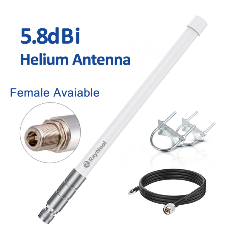 Raynool 5.8 dBi Helium Antenna kit LoRa Fiberglass Antenna Kits(EU868/US915)