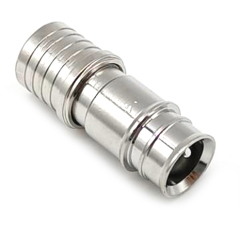 Low PIM Coaxial RF Connector QMA Male Solder to SPP-250-LLPL 1/4"S Cable