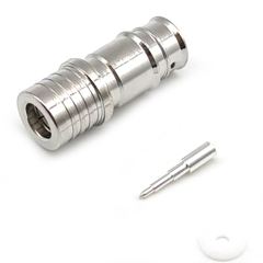 Low PIM Coaxial RF Connector QMA Male Solder to SPP-250-LLPL 1/4"S Cable