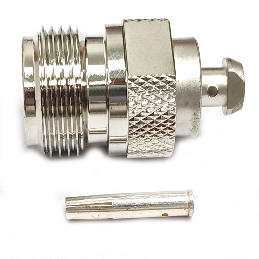 Low PIM Coaxial RF Connector N Female Solder to RG402 Cable