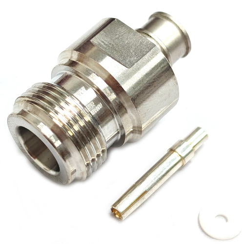 Low PIM Coaxial RF Connector N Female Solder to RG401 SPP-250-LLPL 1/4"S Cable